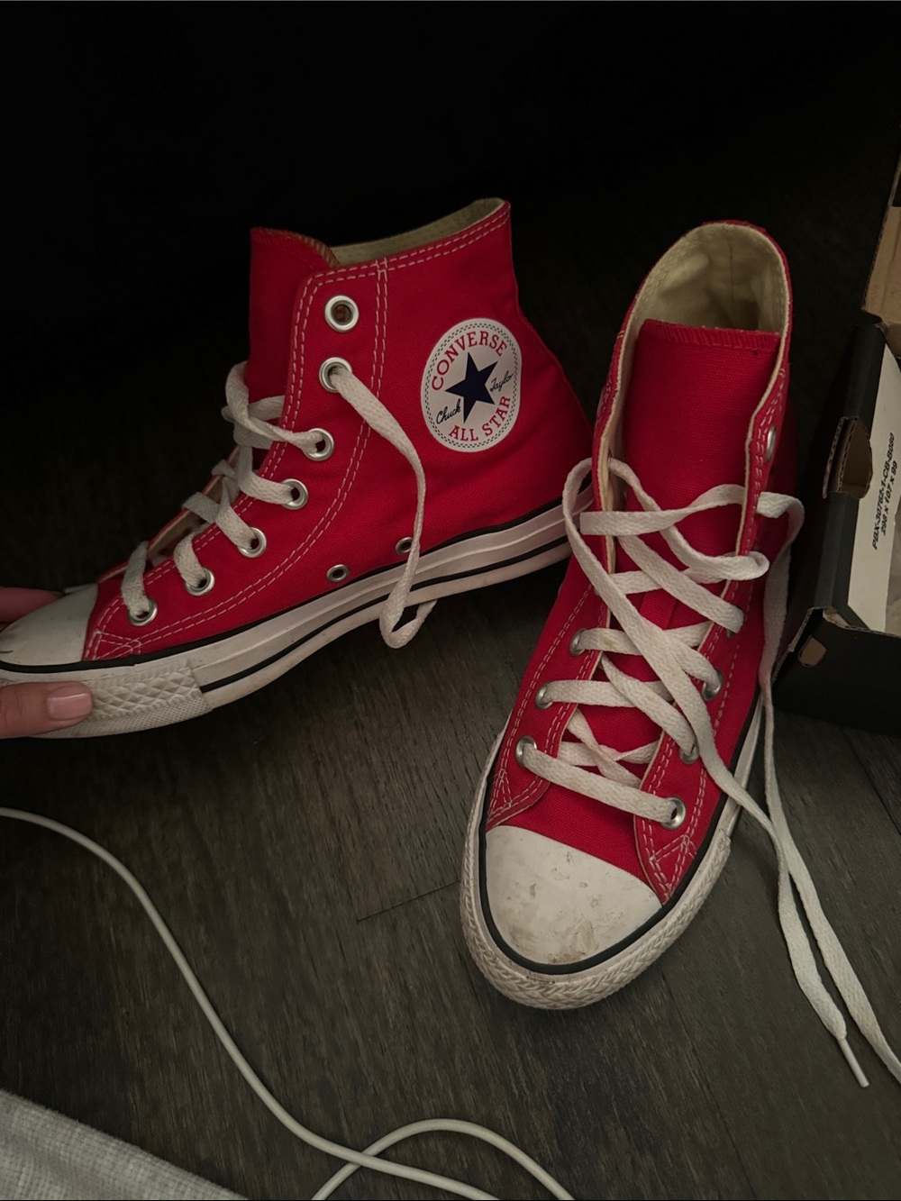 Converse Red High-Top Chuck Taylor Sneakers